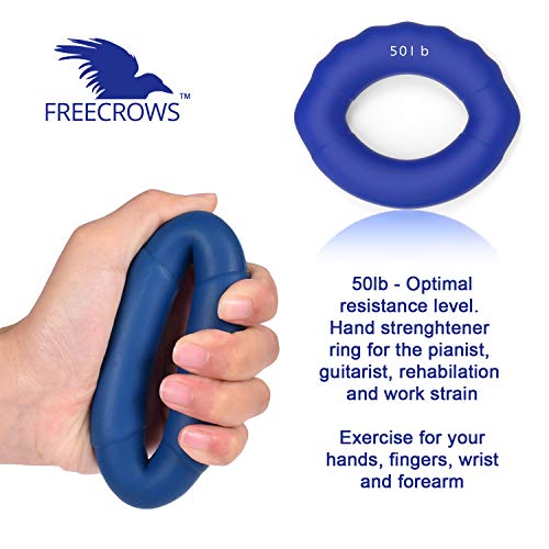 Big Toe Separators + Hand Grip Strengthener Workout - Spiky Massage Ball Set - Blue Gel Foot Stretcher for Fighting Bunions - Hammer Toes Fitness Kit - Pain Relief for Men + Carrying Bag