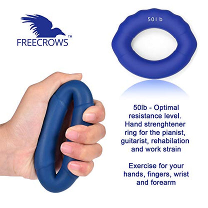 Big Toe Separators + Hand Grip Strengthener Workout - Spiky Massage Ball Set - Blue Gel Foot Stretcher for Fighting Bunions - Hammer Toes Fitness Kit - Pain Relief for Men + Carrying Bag
