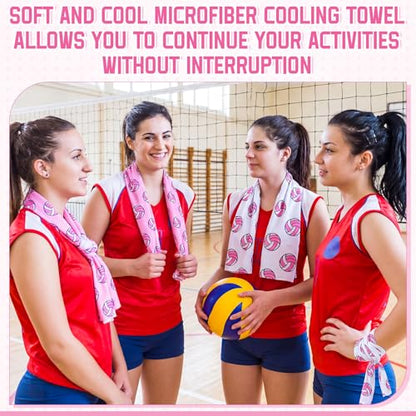 FuWeave 12 Pcs Volleyball Cooling Towels Gifts 40 x 12 Inch - color: Volleyball, size: 40 x 12 inches