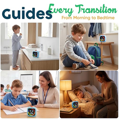 Digital Visual Timer for Kids - Calmer Routines & Transitions | Silent, Rechargeable, 99-Min Clock, Alarm, Countdown & Count-up; For Classroom, Home & Therapy - Builds Focus & Independence - color: Blue