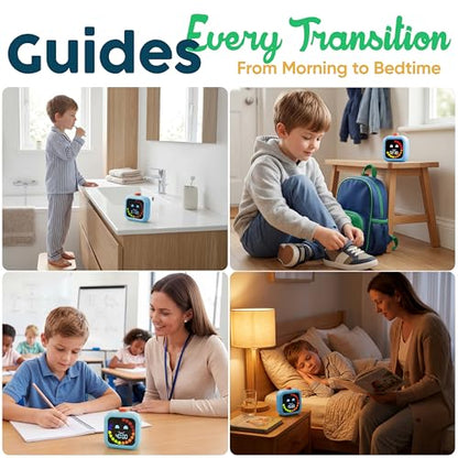 Digital Visual Timer for Kids - Calmer Routines & Transitions | Silent, Rechargeable, 99-Min Clock, Alarm, Countdown & Count-up; For Classroom, Home & Therapy - Builds Focus & Independence - color: Blue