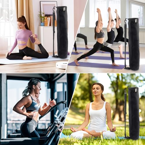 Klmnop Yoga Mat Bag, Portable Yoga Mat Storage Bag with Adjustable Strap, Yoga Mat Carry Bag for Gym, Beach, Travel for Women & Men