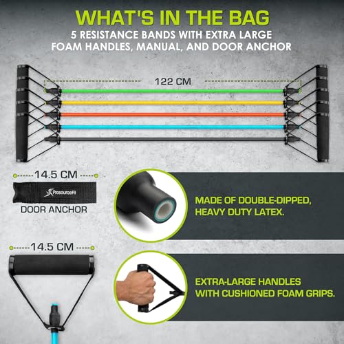 ProsourceFit Tube Resistance Bands Sets