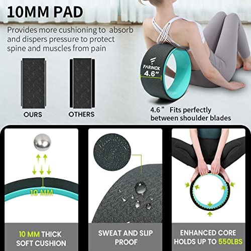 Yoga Wheel for Back Pain Relief, Back Roller Wheel with Extra Cushion - style: SINGLE 13''
