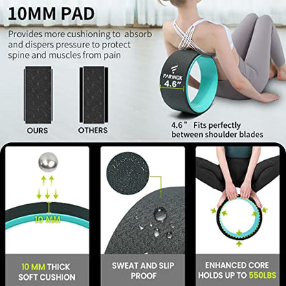 Yoga Wheel for Back Pain Relief, Back Roller Wheel with Extra Cushion - style: SINGLE 13''