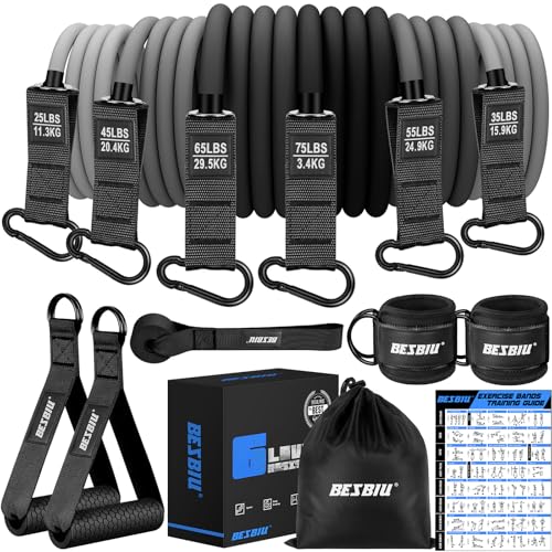 Heavy Resistance Bands for Working Out, 300lbs/360lb/420lb Exercise Bands Workout Bands with Handles, Door Anchor, Ankle Straps, Home Gym Workout Equipment for Men Fitness Strength Training Stretching - color: Black, style: 300LBS