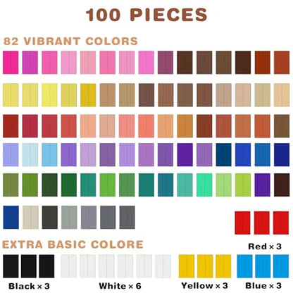 CiaraQ Polymer Clay Kit, Mini Modeling Clay Set | for Kids/Beginners/ Artist, 100 colors - color: 100 Colors