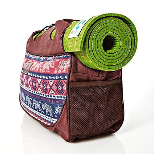 #DoYourYoga Full-Zip Extra Large Yoga Mat Tote Bag with Multi-Functional Storage Pockets for Sports Gym Pilates »Vimalaa« - color: Indian Elephant
