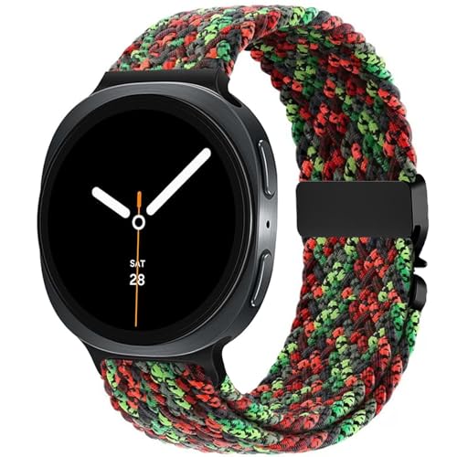 Nylon Braided band Compatible with Samsung Galaxy Watch 8 40mm 44mm, Elastic Band for Galaxy Watch 8 Classic 46mm - color: flower of unity