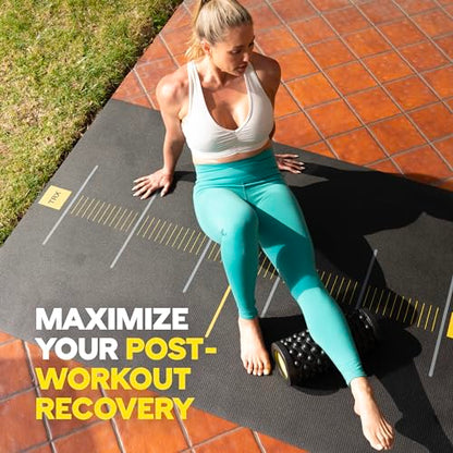 TRX Training Rev Myofascial Release Roller, Travel Massage Roller for Muscles, 14-Inch Round Foam Roller for Stretching and Post-Workout Recovery