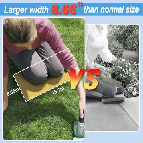 Altdorff Garden Kneeling Pad 3pcs, Extra Wider 8.66“, Kneeling Mat Waterproof with Bright Color Tone, Knee Pads for Gardening, Yoga, House Clean, Repair Work