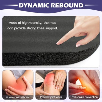 Yoga Knee Pad Cushion, Exercise Knee Pad - Eliminate Pain During Home Workout - Small Exercise Mat for Yoga, Pilates, Kneeling, Planks & Home Gym, 11.4X7.5X0.6inch