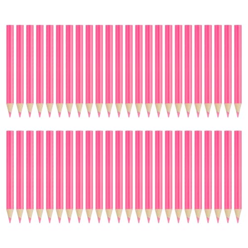 PATIKIL Pink Colored Pencils Set,48 Pcs Oil Color Pencils Wooden | 3.5inch Coloring Drawing Half for Artists Art Painting - color: Pink