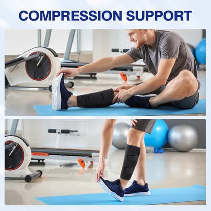 Cozyhealth Neoprene Calf Compression Brace, Adjustable Support Wrap for Muscle Strain, Shin Splints, Swelling Relief, Men and Women