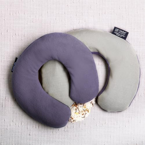 TARA Spa Therapy Herbal-Ease Aromatherapy Pillow Gift Bag Set, Neck + Silk Eye Pillow, Slate Gray - color: Slate Gray