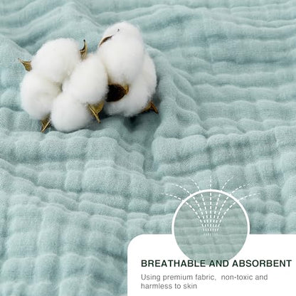 Love's cabin 100% Cotton Muslin Blanket, 6 Layer Lightweight Breathable Gauze Throw Blanket 50 x 60 Inches, Soft All Season Blanket for Couch, Bed, Sofa, Cyan - color: Cyan, size: Throw(50"x60")