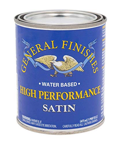 General Finishes High Performance Water Based Topcoat, 1 Pint, Satin - color: Satin, size: 1 Pint