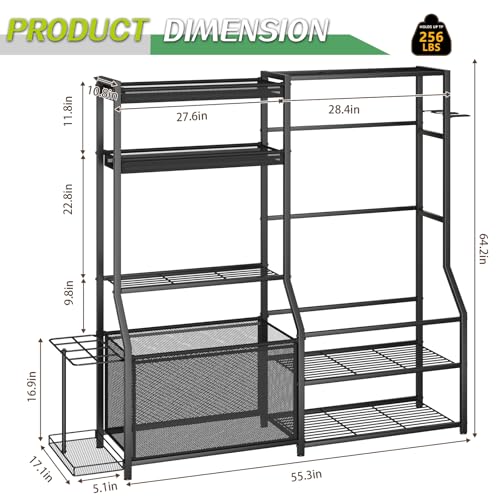 Garage Sports Equipment Organizer, Golf Bag Storage Rack
