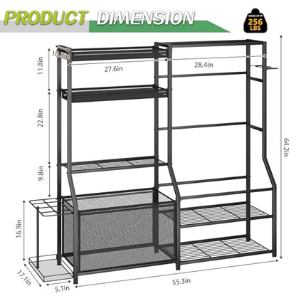 Garage Sports Equipment Organizer, Golf Bag Storage Rack