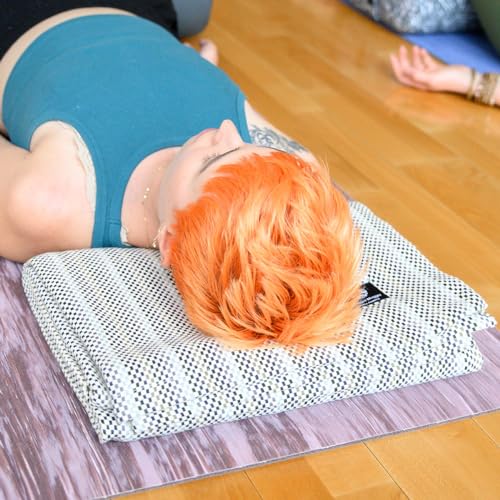 Hugger Mugger Cotton Yoga Blanket - Multi-Gray- Soft but Firm, Cofortable Support, Great Prop for Yoga - color: Multi-gray