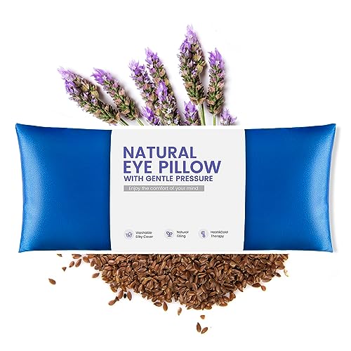 Weighted Eye Pillow for Yoga, Moist Heat Mask for Dry Eyes(Blue) - color: Eye Mask02-blue