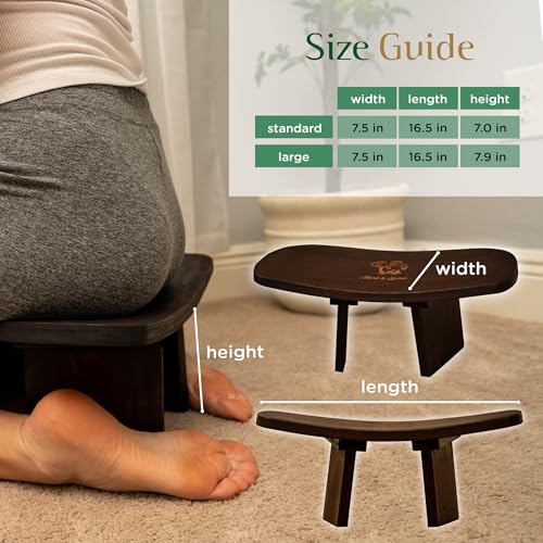 MONK & LLAMA Meditation Bench - color: Jet Brown, style: Cushioned