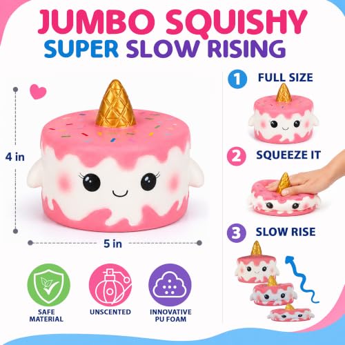 Jim&Gloria Paint Your Own Squishies, Jumbo Squishy Gifts for Girls and Boys 8 9 10 11 12 13 14, Arts and Crafts for Kids, Party Favors for Birthday, Christmas Gift for Kids, Pack of 3