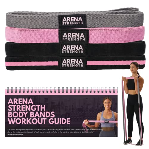 Arena Strength Long Fabric Full Body Resistance Bands, Set of 4