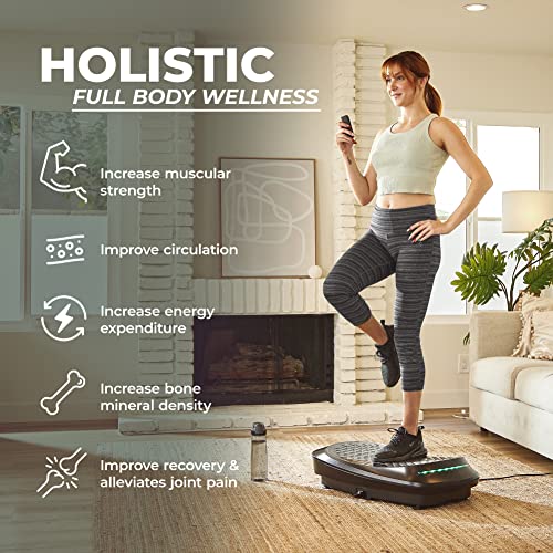 Sunny Health & Fitness 2D/3D Vibration Platform Exercise Machine w/ Remote - size: 4D