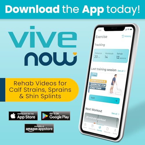 Vive Calf Brace - Adjustable Shin Splint Support - Lower Leg Compression Wrap Increases Circulation, Reduces Muscle Swelling - Calf Sleeve for Men and Women - Pain Relief (Gray) - color: Gray