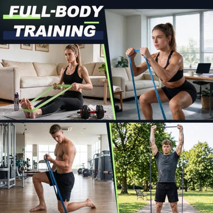 Resistance Bands for Pull Up Assist, Stretch Bands & Exercise Workout Set - color: 5-125LBS DARK BLUE