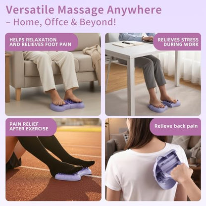 Foot Massager for Plantar Fasciitis Relief, Foot Roller with Massage Ball,Neuropathy Pain Relief Foot Massage,Gift for Adult (Includes Reflexology Chart)