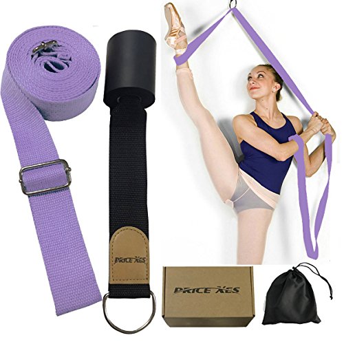 Adjustable Leg Stretcher Lengthen Ballet Stretch Band - Easy Install on Door Flexibility Stretching Leg Strap Great Cheer Dance Gymnastics Trainer Stretching Equipment Taekwondo Training - color: purple-2