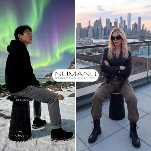 NUMANU XXL Cushioned Collapsible Stool for Adults, Folding Seat, 1000 lbs - size: XXL 19.7" + Cushion & Bag