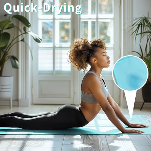 MIAOMIAO Non-Slip Hot Yoga Towel Set,Super Absorbent Microfiber in, 24.5" x 72" - Anti-Slip, Injury Free Design for Pilates, Yoga Mats, Exercise, and Fitness Gear - color: Light Pink