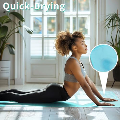 MIAOMIAO Non-Slip Hot Yoga Towel Set,Super Absorbent Microfiber in, 24.5" x 72" - Anti-Slip, Injury Free Design for Pilates, Yoga Mats, Exercise, and Fitness Gear - color: Light Pink