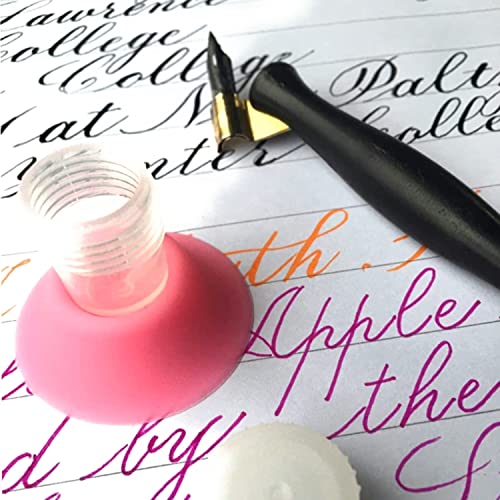 Ink Well for Dip Pen with Lid for Fountain Pen Calligraphy Ink Holder for Glass Dip Pen