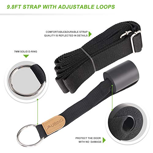 UBING Leg Stretcher, Door Flexibility Trainer, Over the Door Strech Strap for Flexibility, Splits Trainer for Dance Ballet Cheer Gymnastics Taekwondo Stretching - color: Black