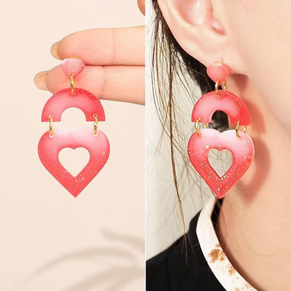4 PCS Earring Resin Molds Multi Layer for DIY Pendant Keychain Earrings | Flexible, Easy to Release Resin Earrings Mold with 40 Earring Hooks