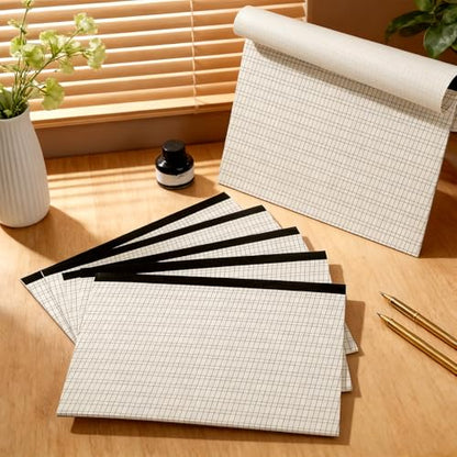 gisgfim 240 Sheets Calligraphy Paper Fountain Pen Paper Calligraphy Practice Pad 12" x 9" Calligraphic Writing Pages with Slanted Grid Letter 19lb Bond (70GSM) for Beginners（6 Pack）