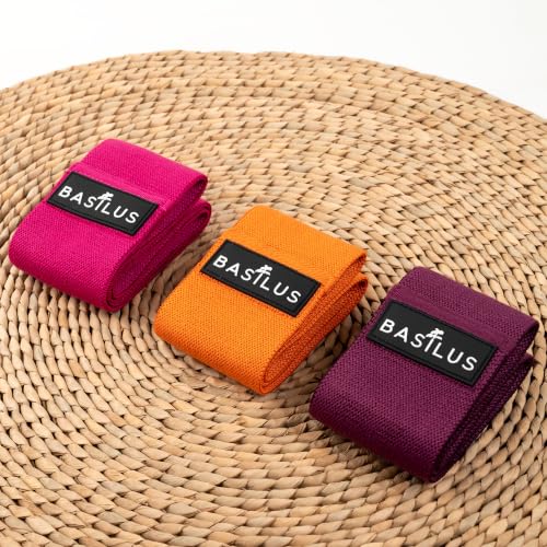 3-Pack Fabric Resistance Bands for Legs & Glutes – Exercise Bands for Workout, Strength Training, Yoga, Pilates & Fitness - color: Terracotta, Fuchsia Crush, Royal Amethyst