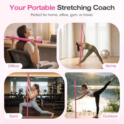Yoga Stick, Mobility Stick for Stretching, Adjustable Exercise Stick