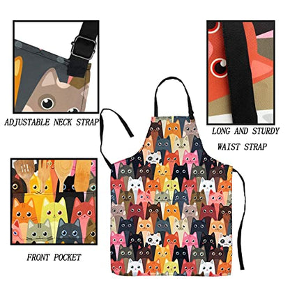 Adjustable Waterproof Apron Bib Apron with 2 Pockets Cooking Kitchen Aprons for Women Men Chef - color: My Kitchen My Rules Apron
