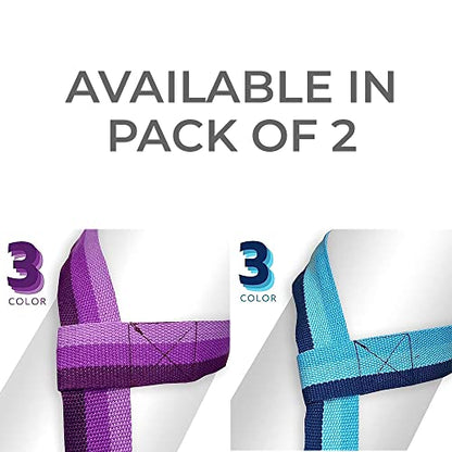Yoga Mat Carrier Strap | Adjustable Mat Holder Sling for Carrying Mats | Thick & Comfy Texture | Yoga Mat Strap - color: Blue & Purple