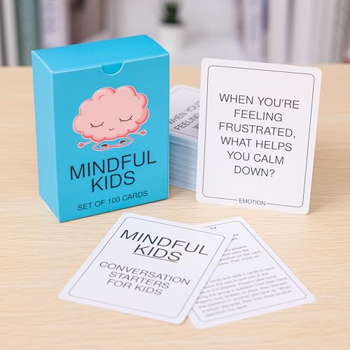 100 Mindfulness Conversation Cards for Kids - Enable Meaningful Conversations with Kids - style: Kids Conversation Cards