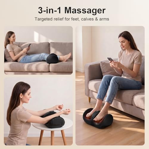 Nekteck Cordless Shiatsu Foot Massager with Heat, Leg and Calf Massager