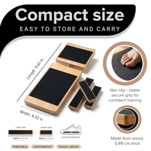 Slant Board for Adults & Ankle Board - Portable Velour Board for Squats, & Lower Body Training