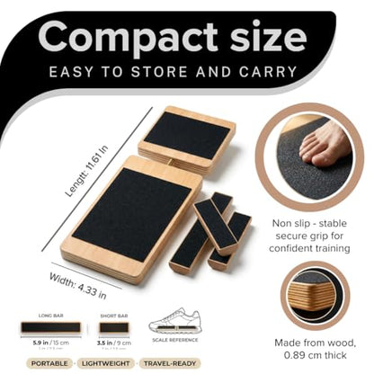 Slant Board for Adults & Ankle Board - Portable Velour Board for Squats, & Lower Body Training