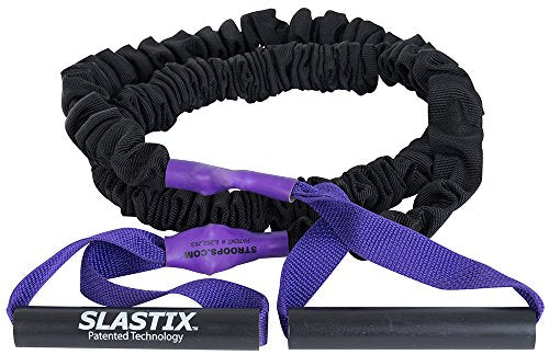 Stroops Slastix Toner Resistance Bands with Handles | Safe Sleeve Exercise Bands for Strength Training, Full Body Workouts, and Home Gym Fitness - color: Black, size: Very Light Resistance - 10 lbs.