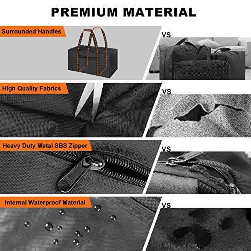 COOLBEBE 24x12x12 Inch Travel Duffle Bag, 53L Mid-Size Weekender, Black - size: 24” x 12” x 12”